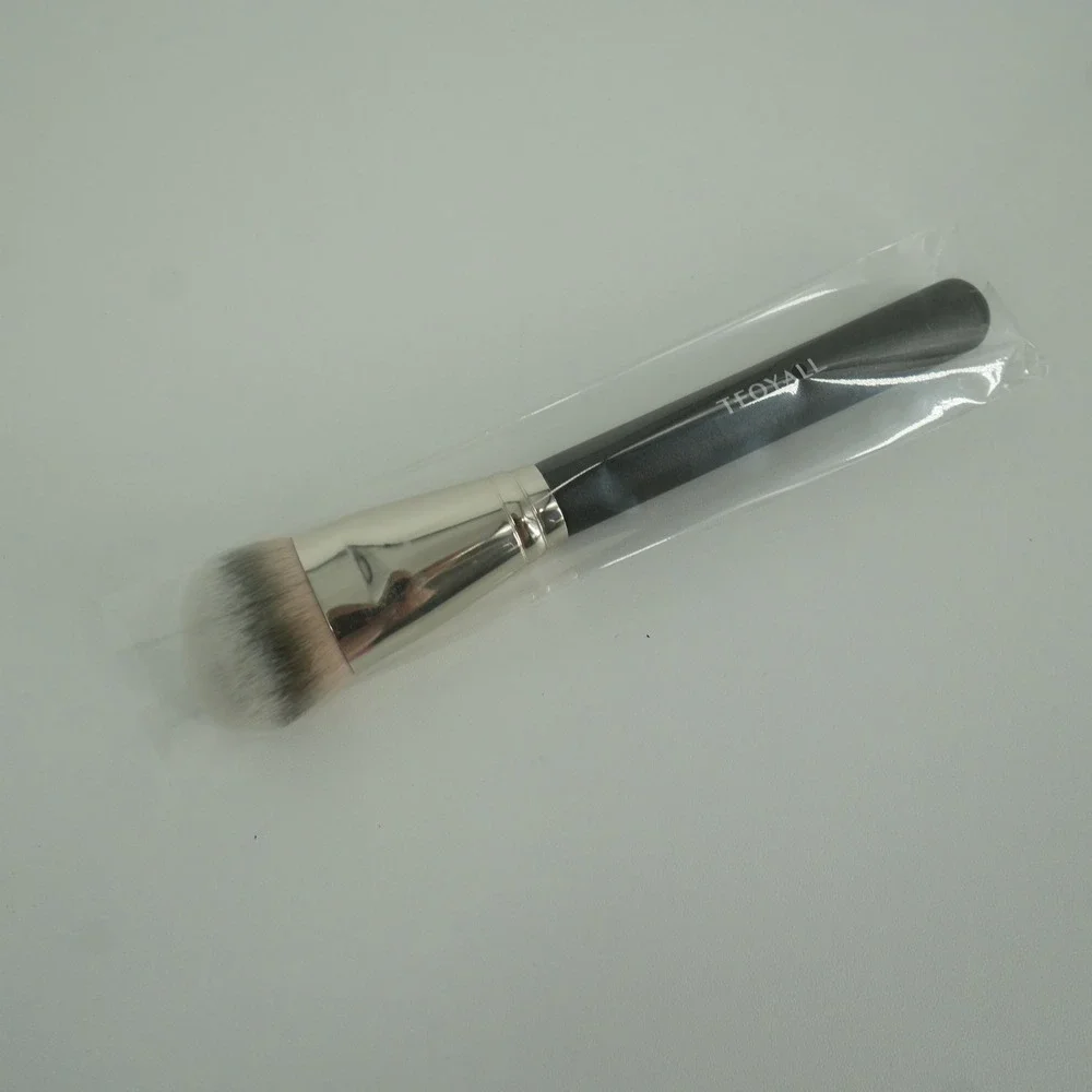 TEOYALL Foundation Brush Women Black Professional Flat Top Buffing Tool